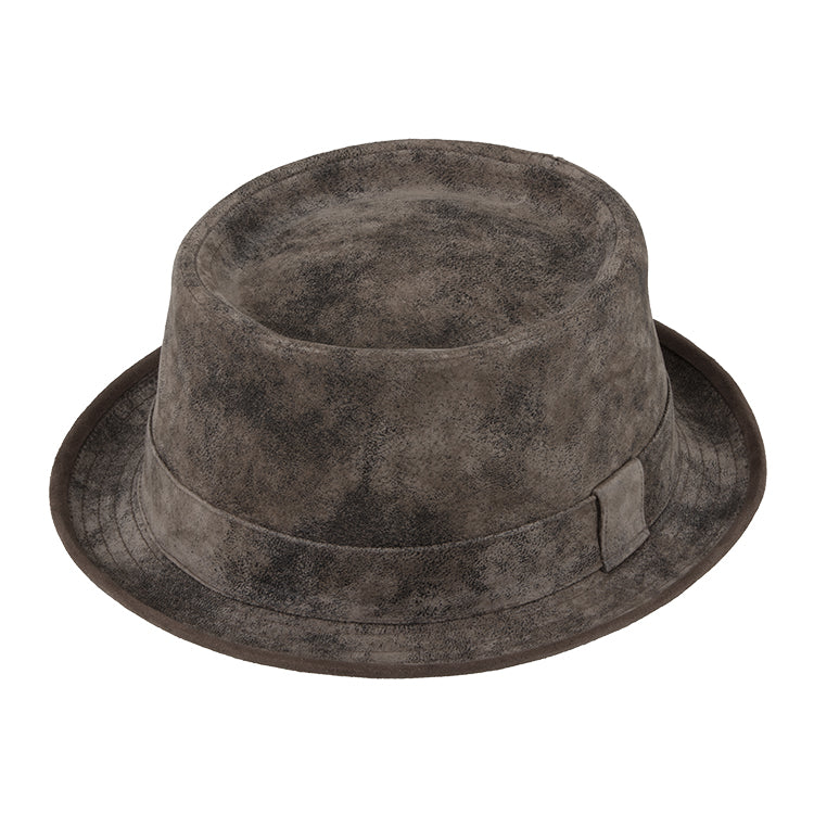 Fiebig Porkpie Leder Taupe