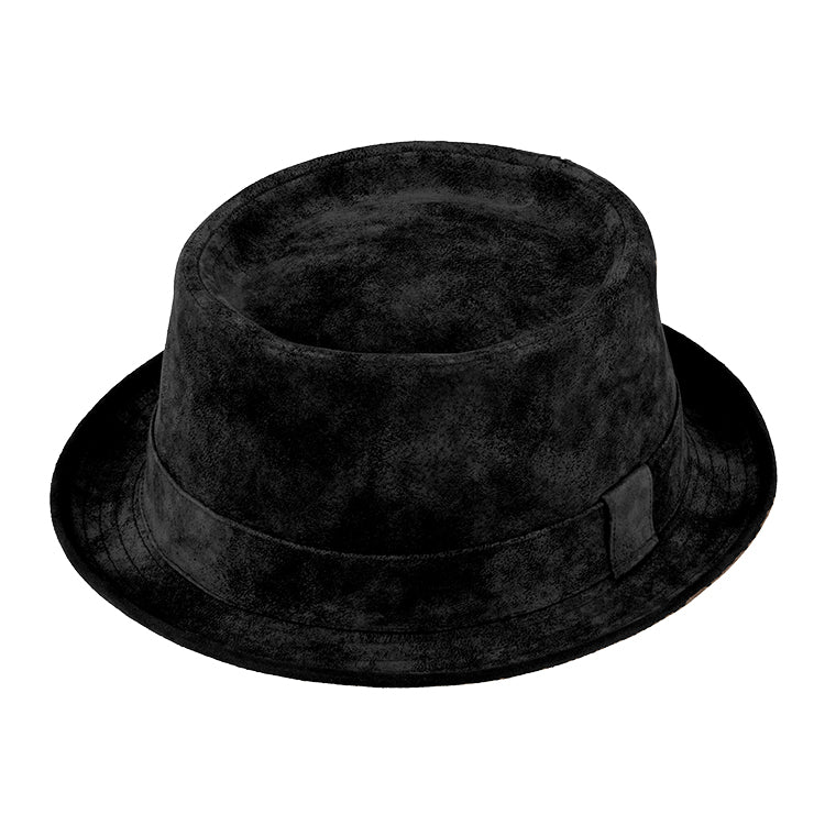 Fiebig Porkpie Leder Schwarz