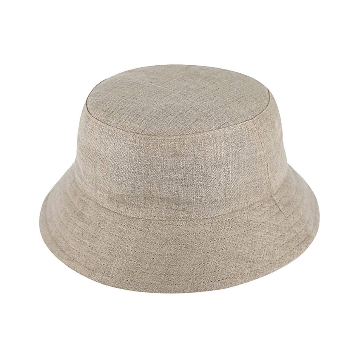 Fiebig Fischerhut Leinen uni UV-Schutz Beige