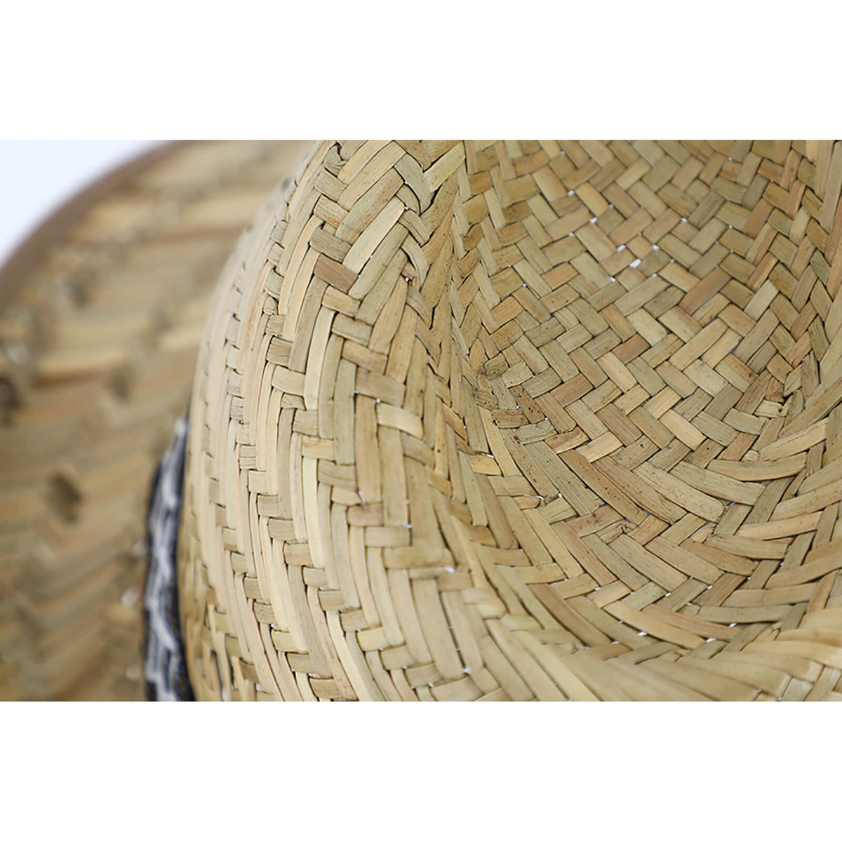Fiebig Strohhut Trilby Erntehut mit gemustertem Band Natur