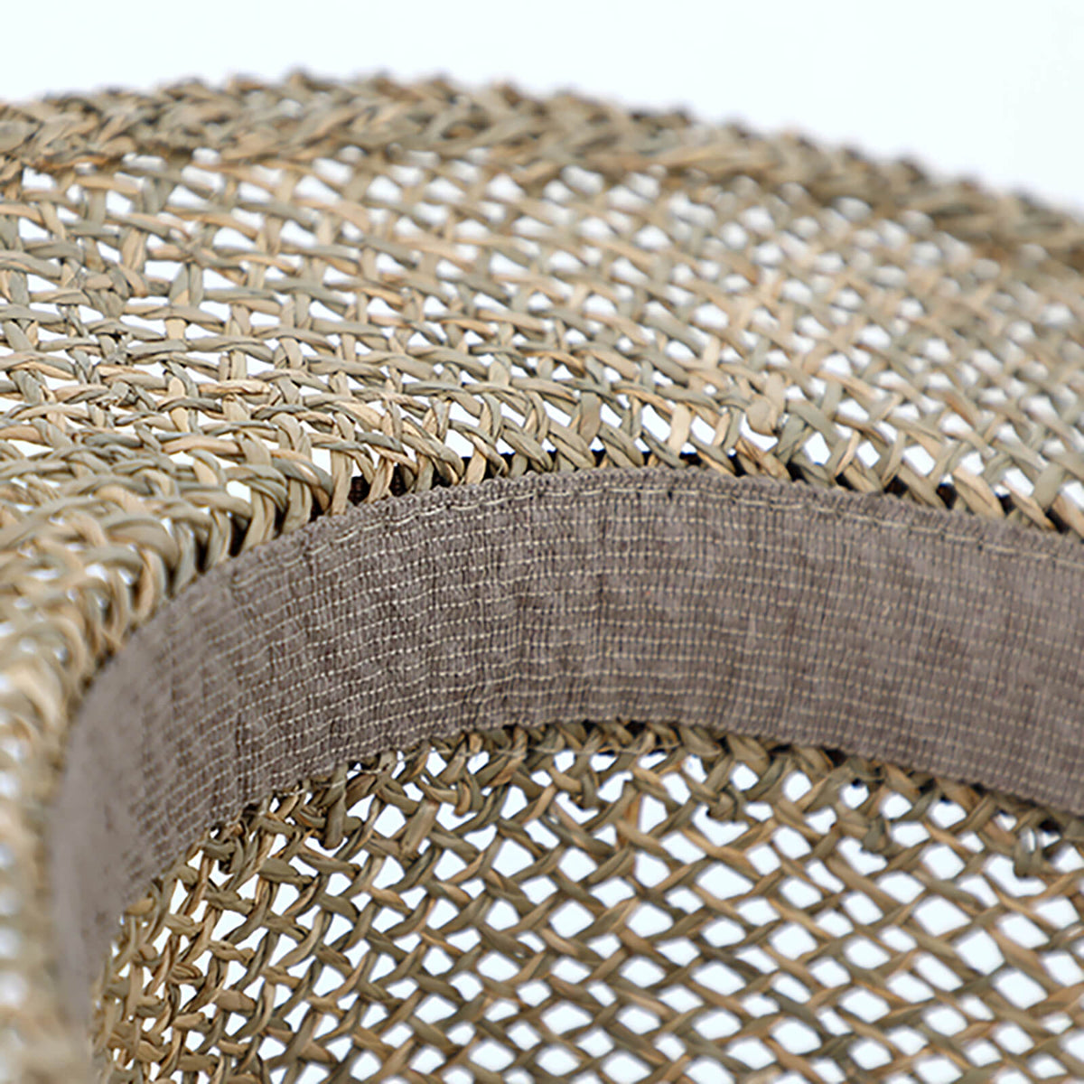 Fiebig Strohhut Traveller Seegras mit zweifarbigem Ripsband Nussbraun