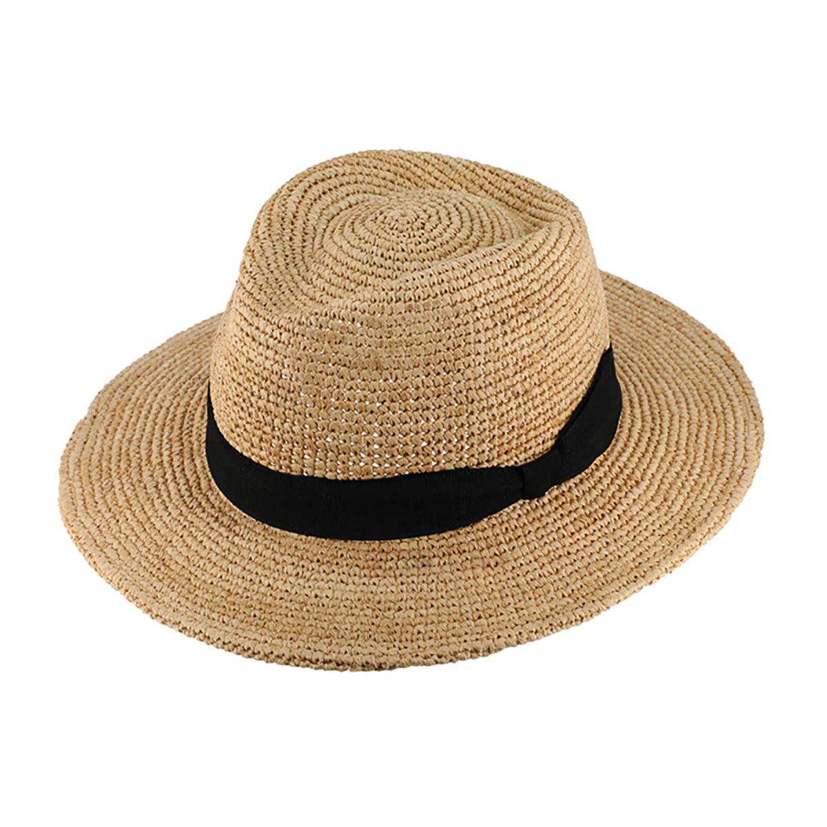 Fiebig Strohhut Traveller Raffia mit Ripsband Beige