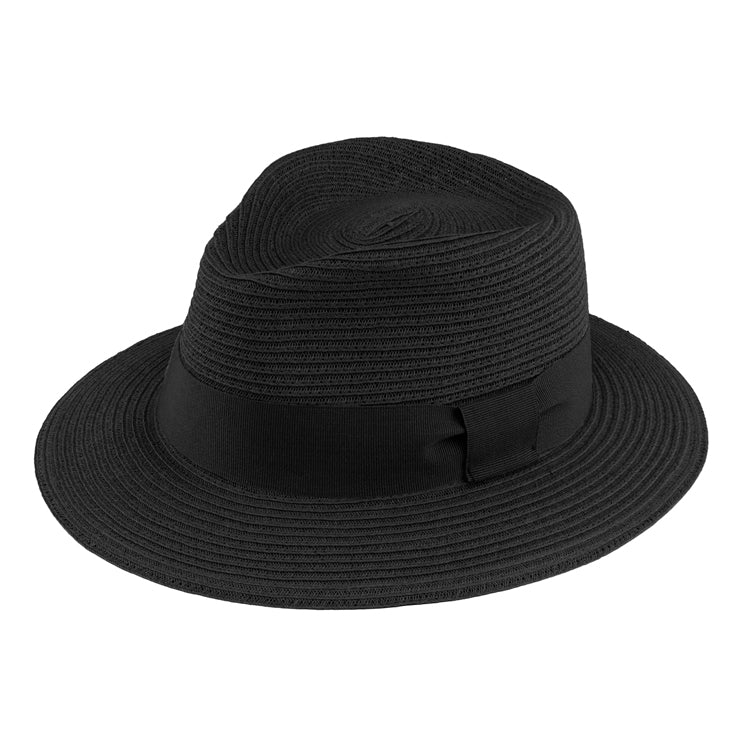 Fiebig Papierhut Traveller mit passendem Band Schwarz