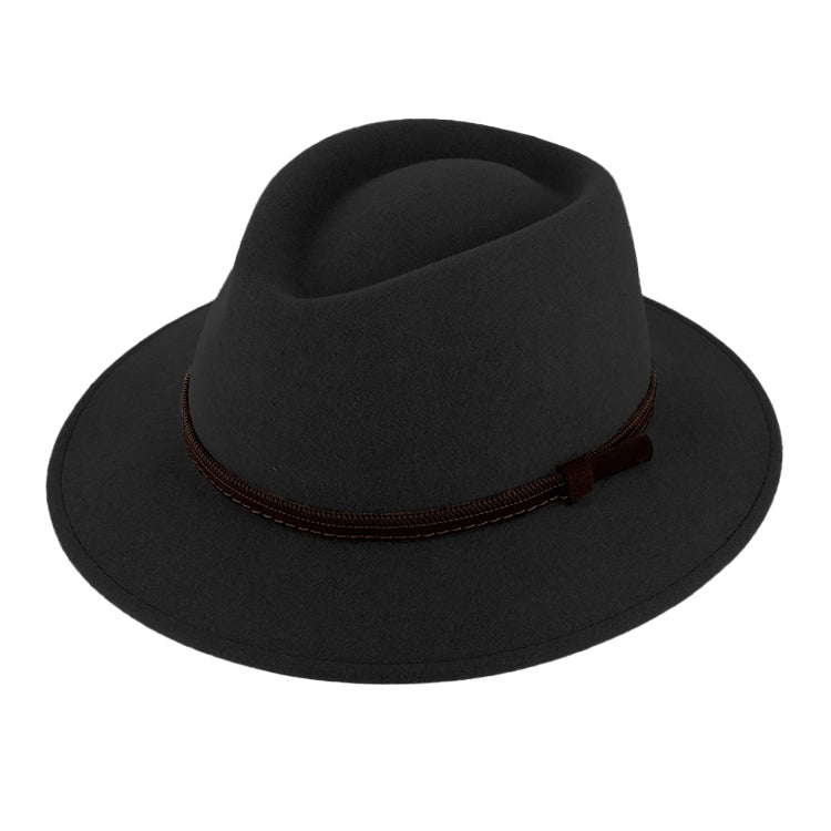 Fiebig Wollfilzhut Traveller waterproof und crushable Schwarz