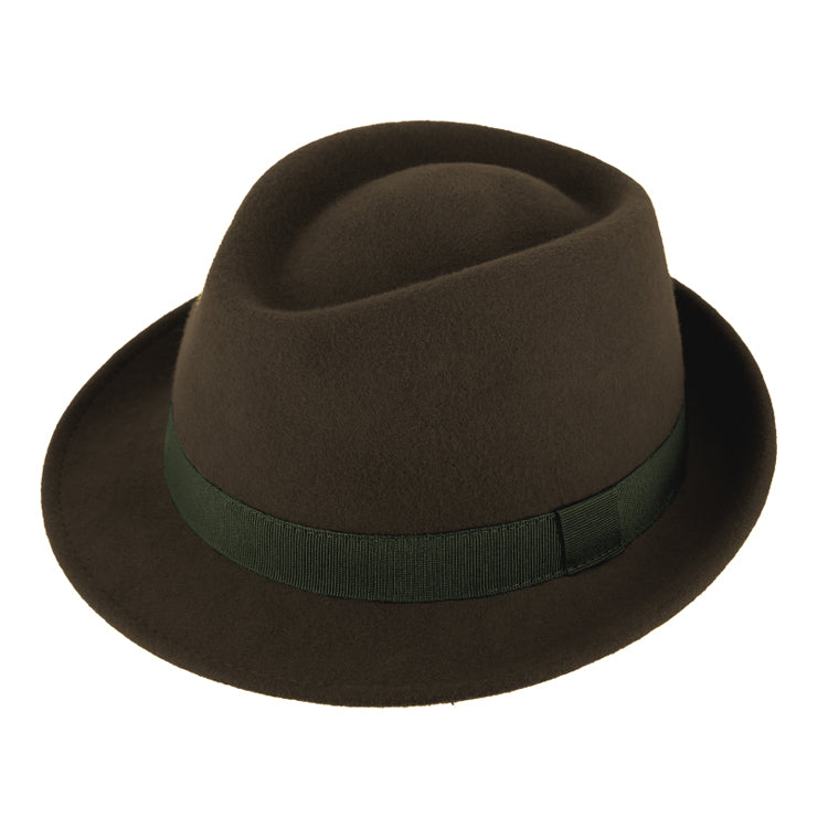 Fiebig Wollfilzhut Trilby crushable uni Olivgrün