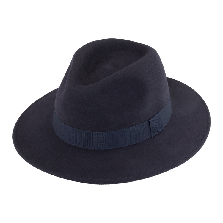 Fiebig Wollfilzhut Traveller crushable uni Marineblau