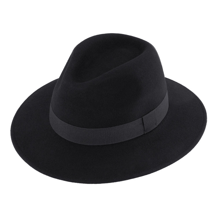 Fiebig Wollfilzhut Traveller crushable uni Schwarz