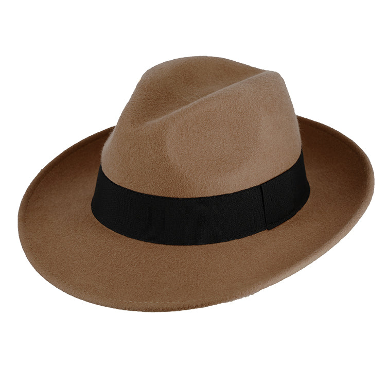 Fiebig Wollfilzhut Fedora waterproof und crushable Camel – Produktansicht