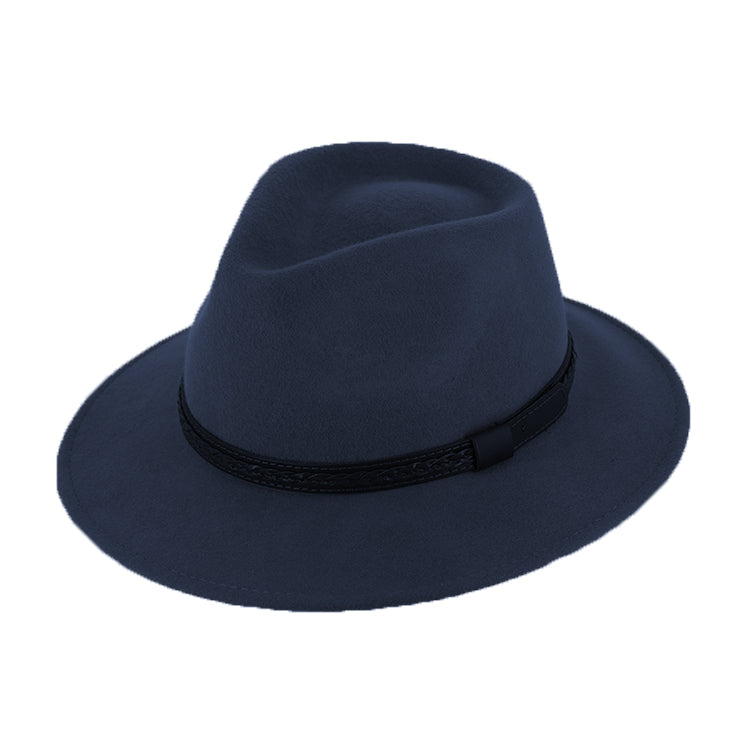 Fiebig Wollfilzhut Traveller Edison uni Marineblau