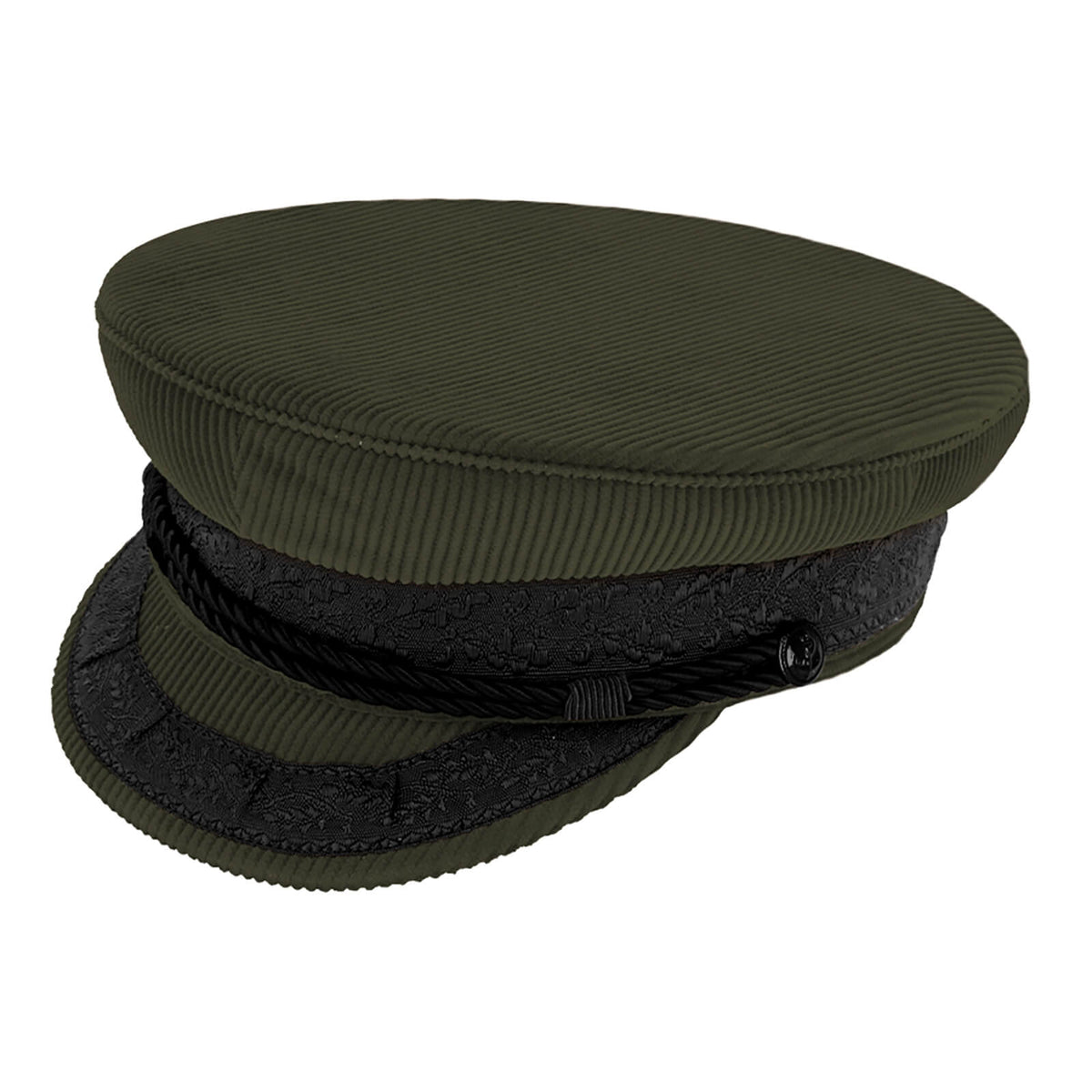 Fiebig Schiffermütze Prinz-Heinrich Cord Oliv