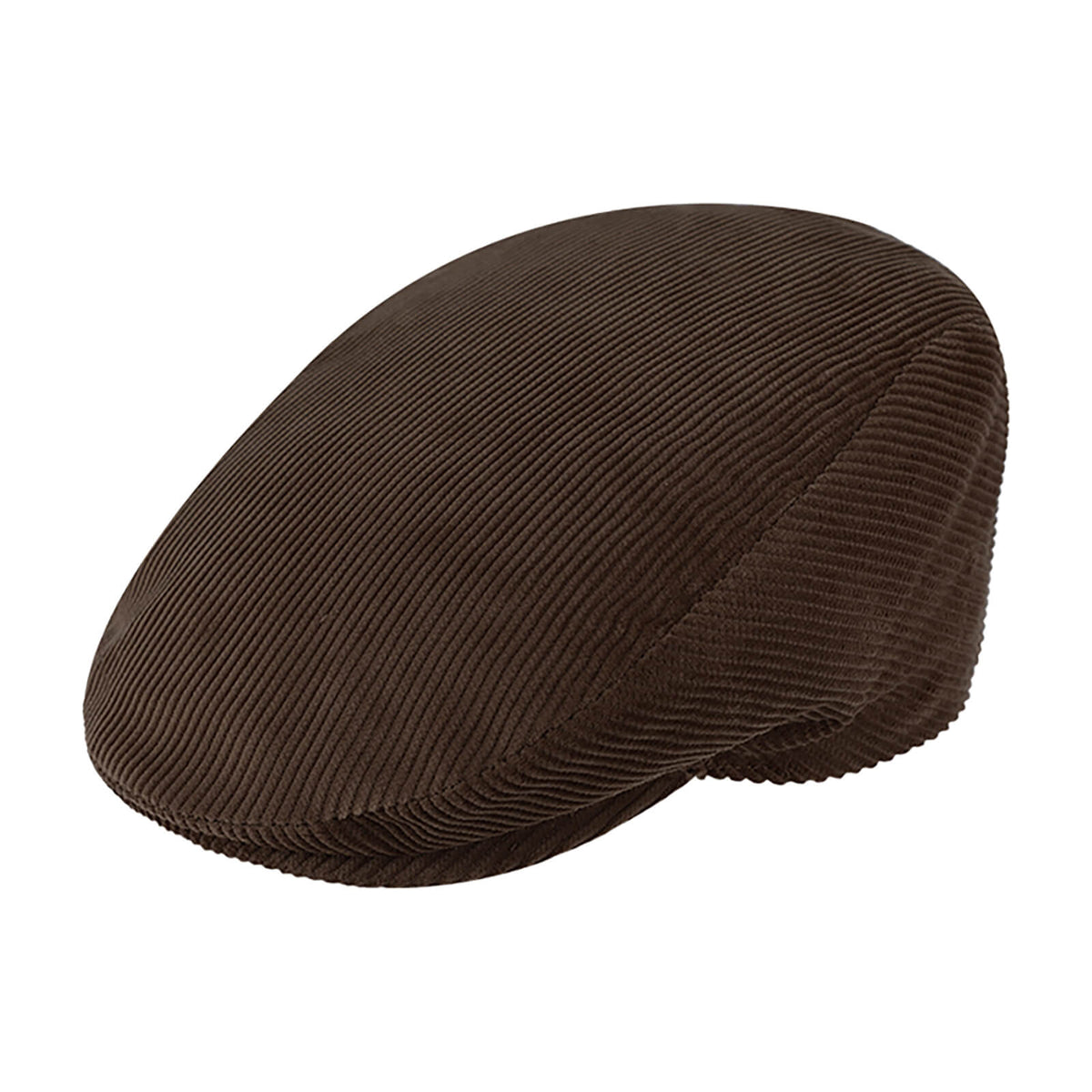 Fiebig Flatcap Cord uni Braun