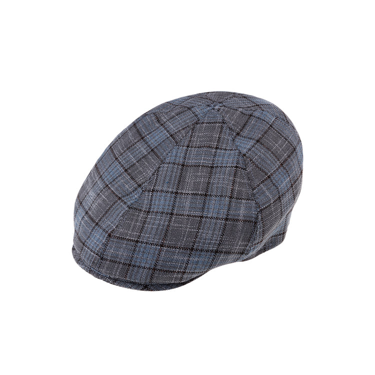Fiebig 6-Panel Cap kariert Jeansblau – Gesamtansicht