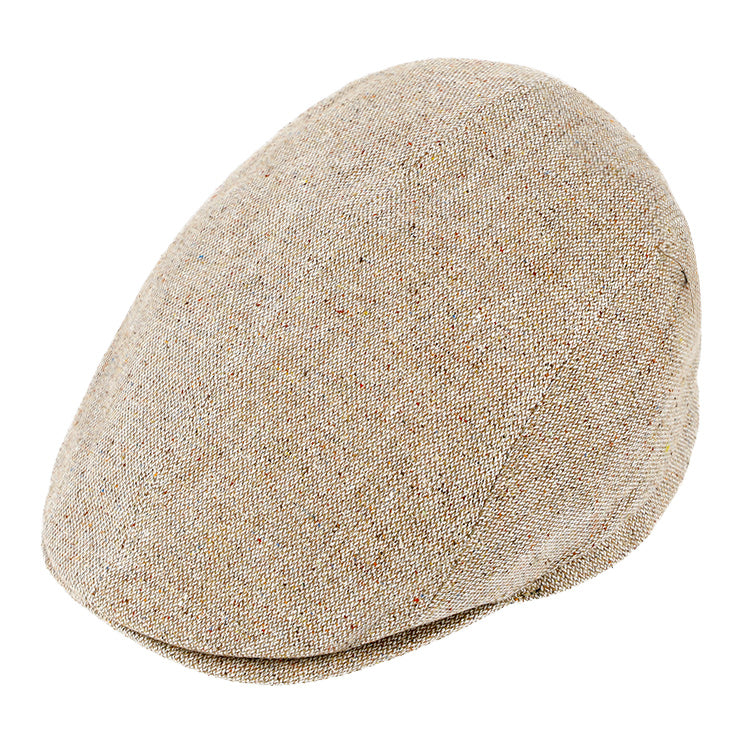 Fiebig Flatcap Seide Tweed UV-Schutz Beige