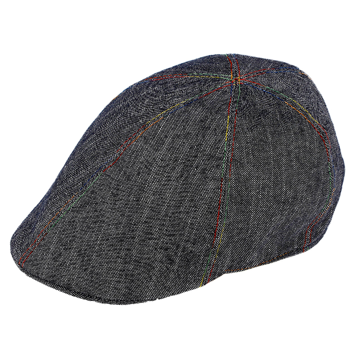 Fiebig 6-Panel Cap uni bunte Nähte Anthrazit