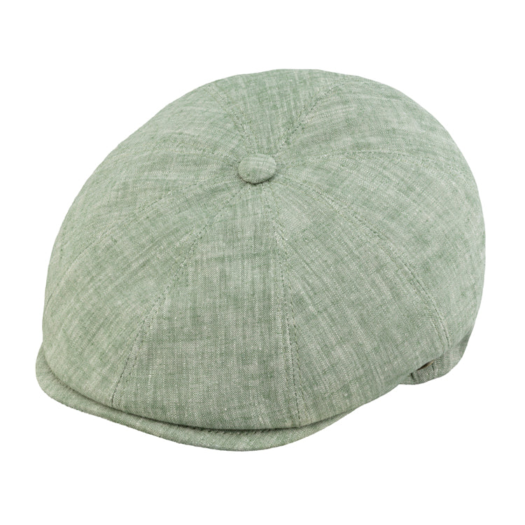 Fiebig 8-Panel Flatcap Hanf uni melange Khaki