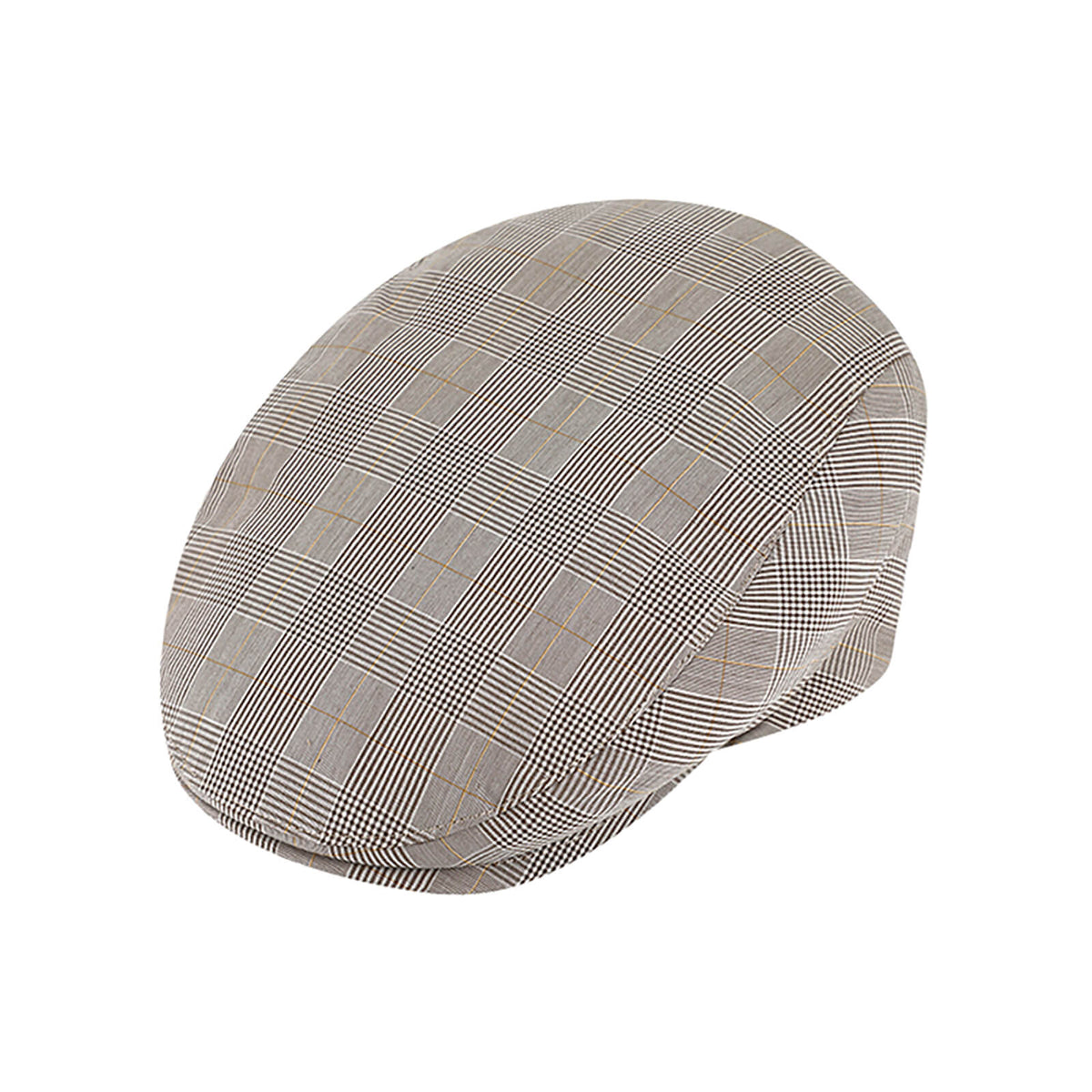 Fiebig Flatcap Baumwolle Karomuster Beige
