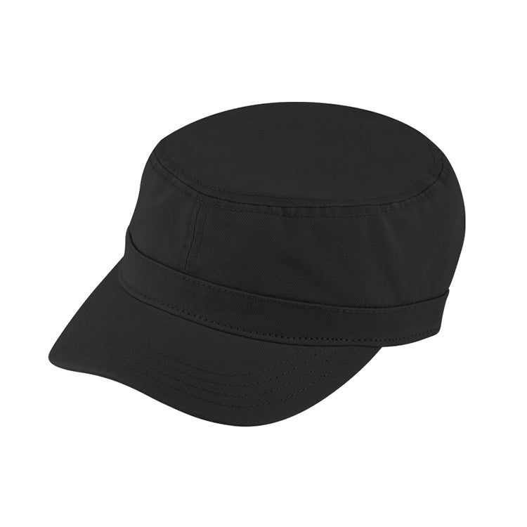 Fiebig Armycap Baumwolle uni UV-Schutz Schwarz