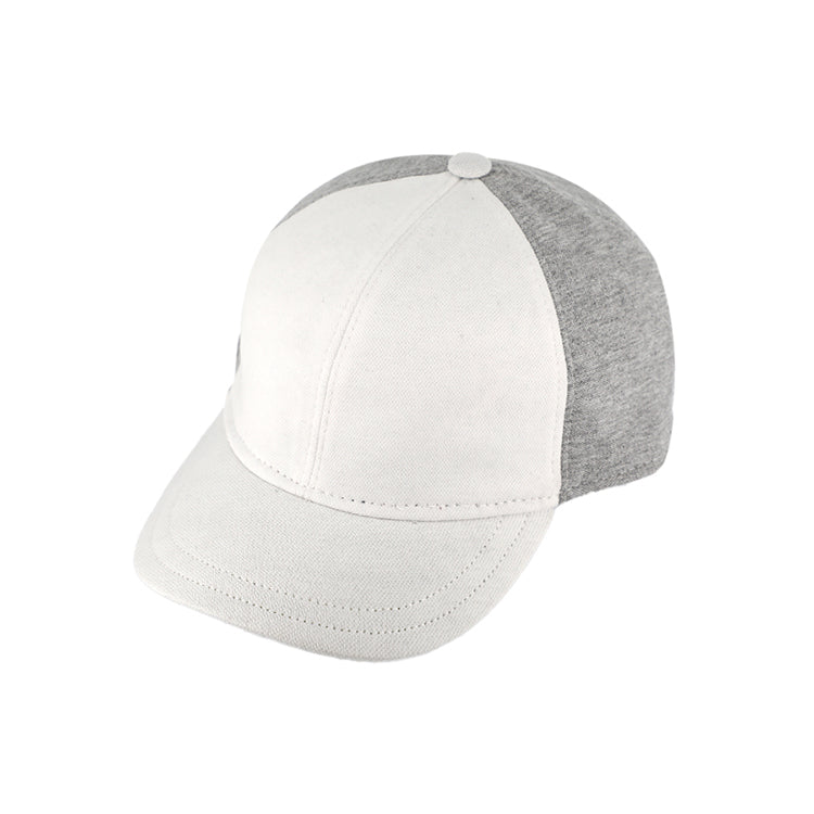 Fiebig Baseballcap Baumwolle zweifarbig uni melange Weiss