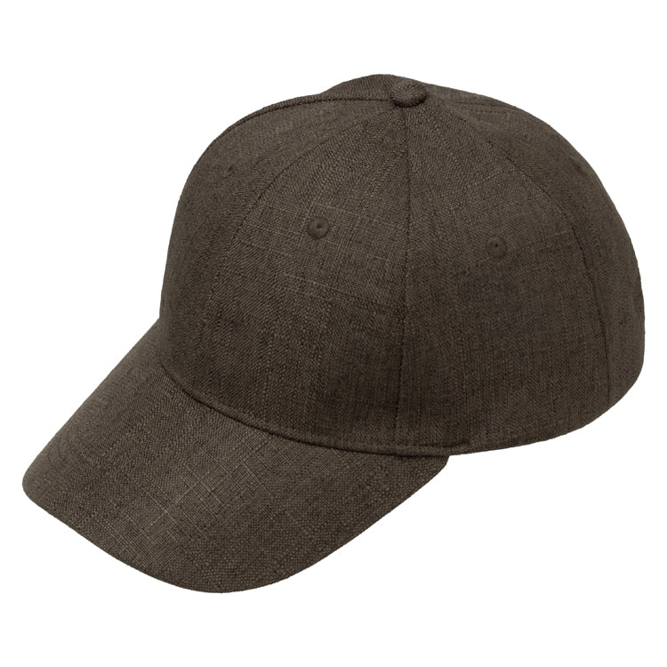 Fiebig Baseballcap Leinen melange Braun