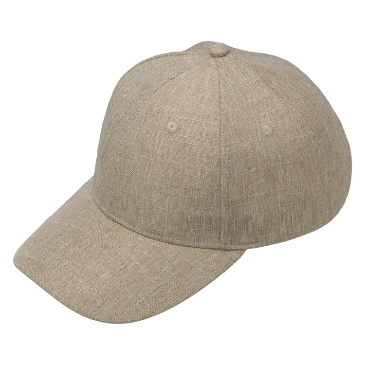Fiebig Baseballcap Leinen melange Beige