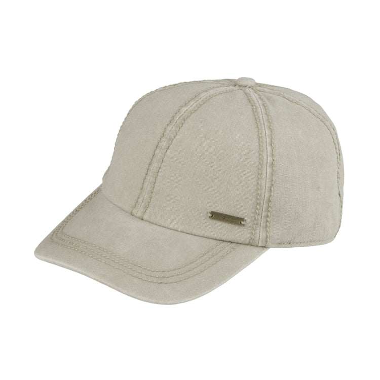 Fiebig Baseballcap gewaschene Baumwolle uni UV-Schutz Beige