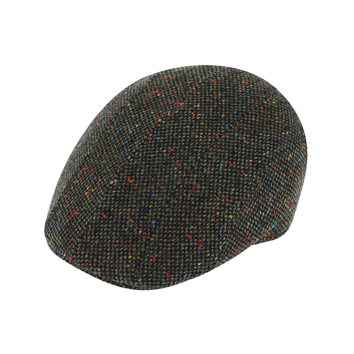 Fiebig Flatcap Schurwolle gemustert Oliv