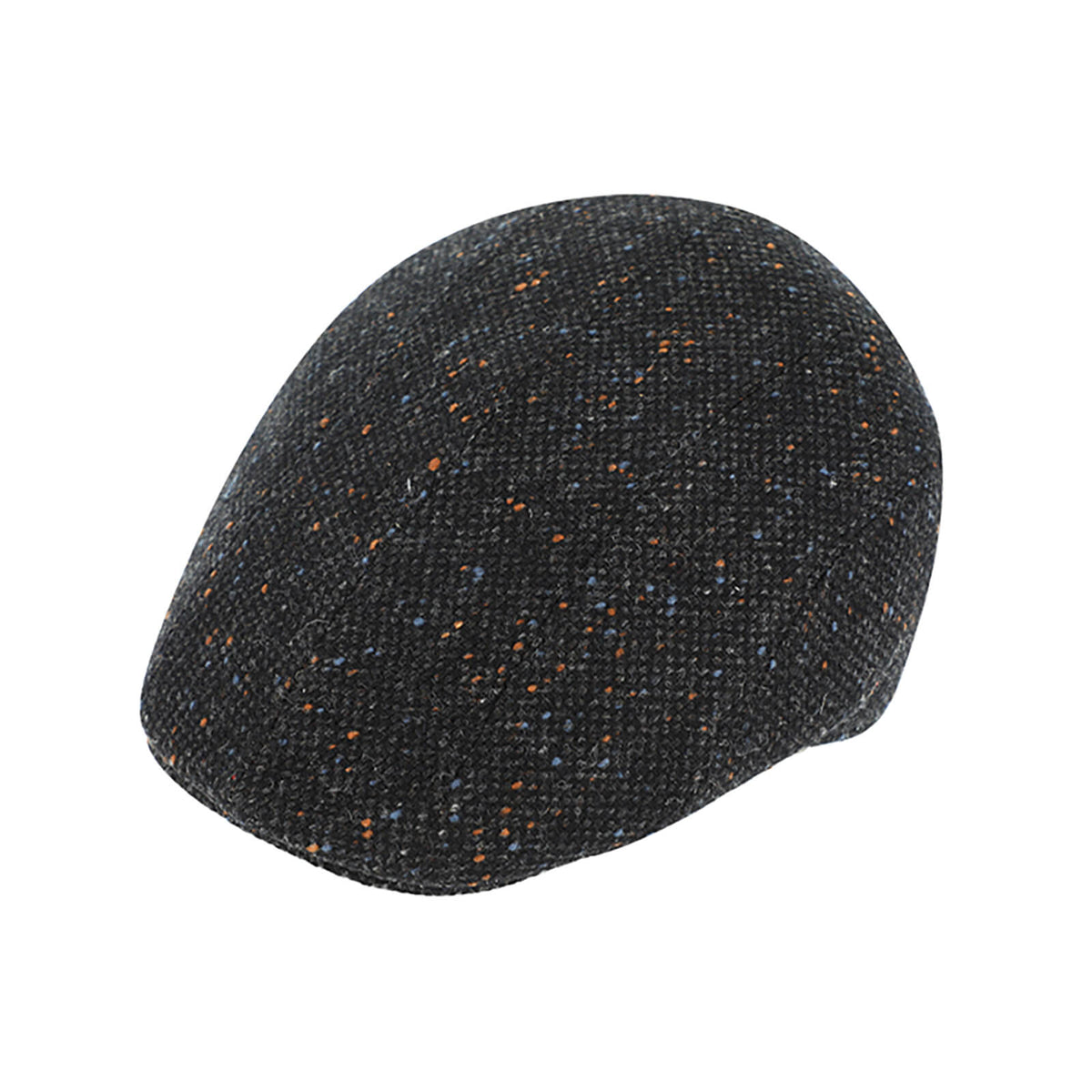 Fiebig Flatcap Schurwolle gemustert Schwarz