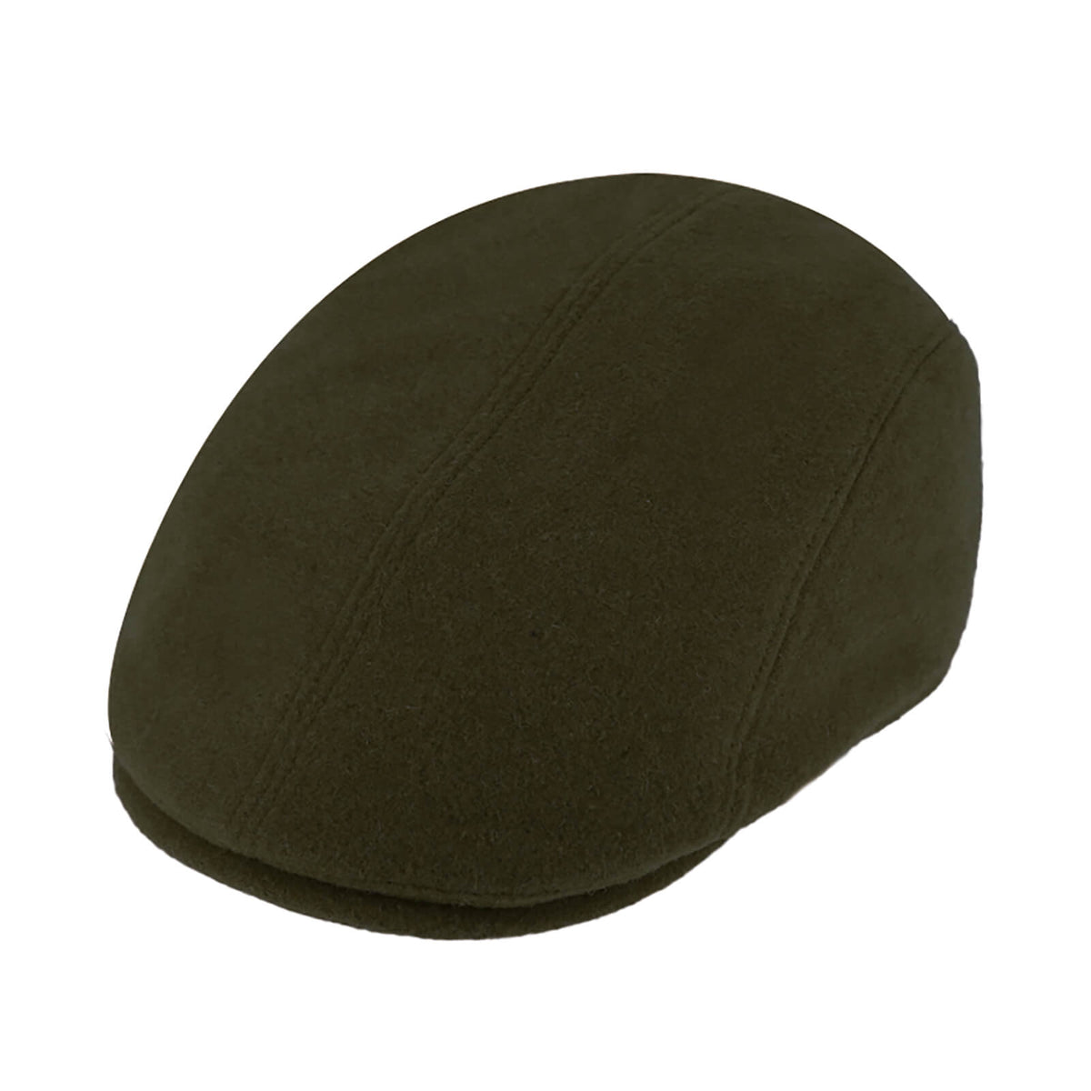 Fiebig Flatcap Wolle uni Sympatex mit Ohrenklappen Oliv