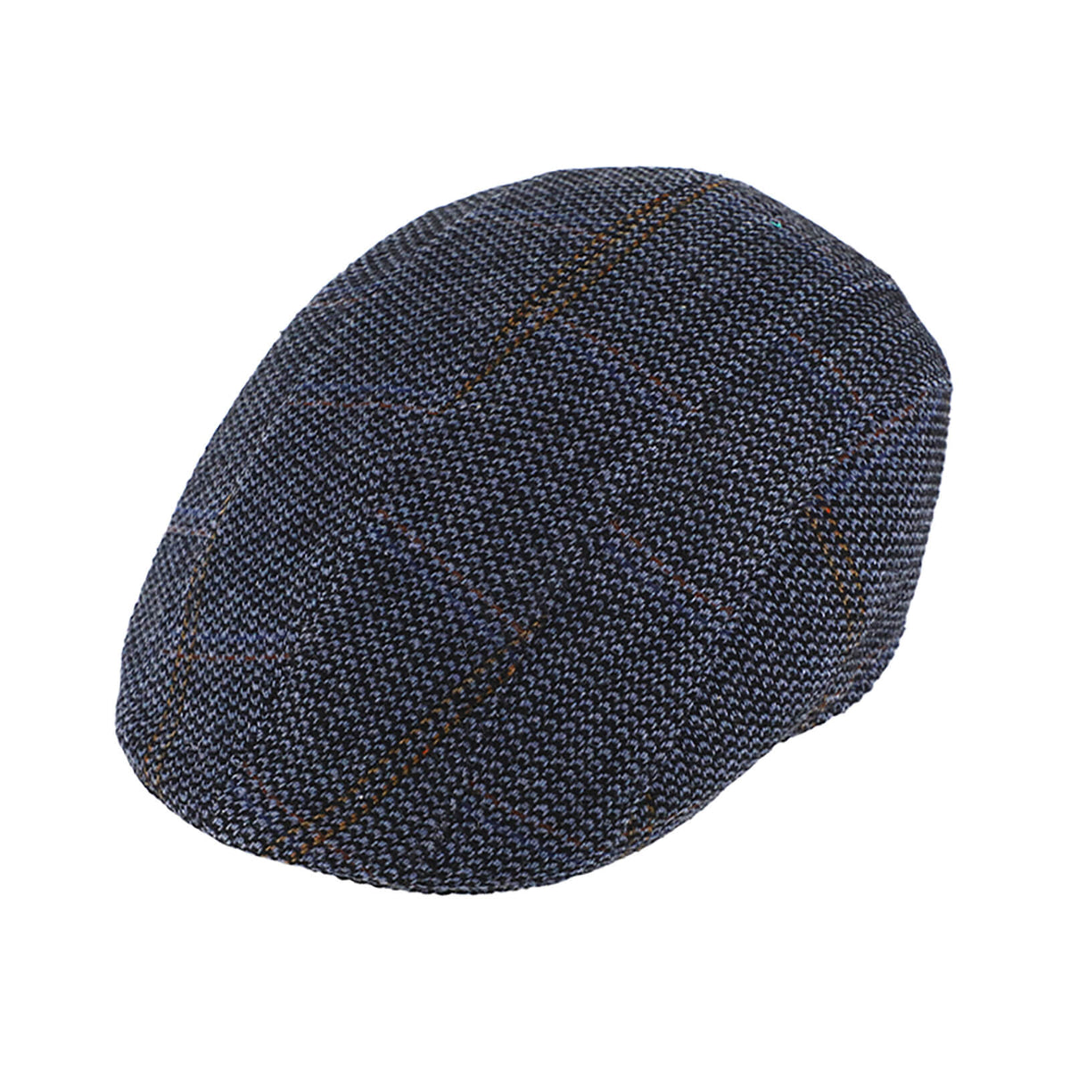 Fiebig Flatcap Längspanel meliert Marineblau