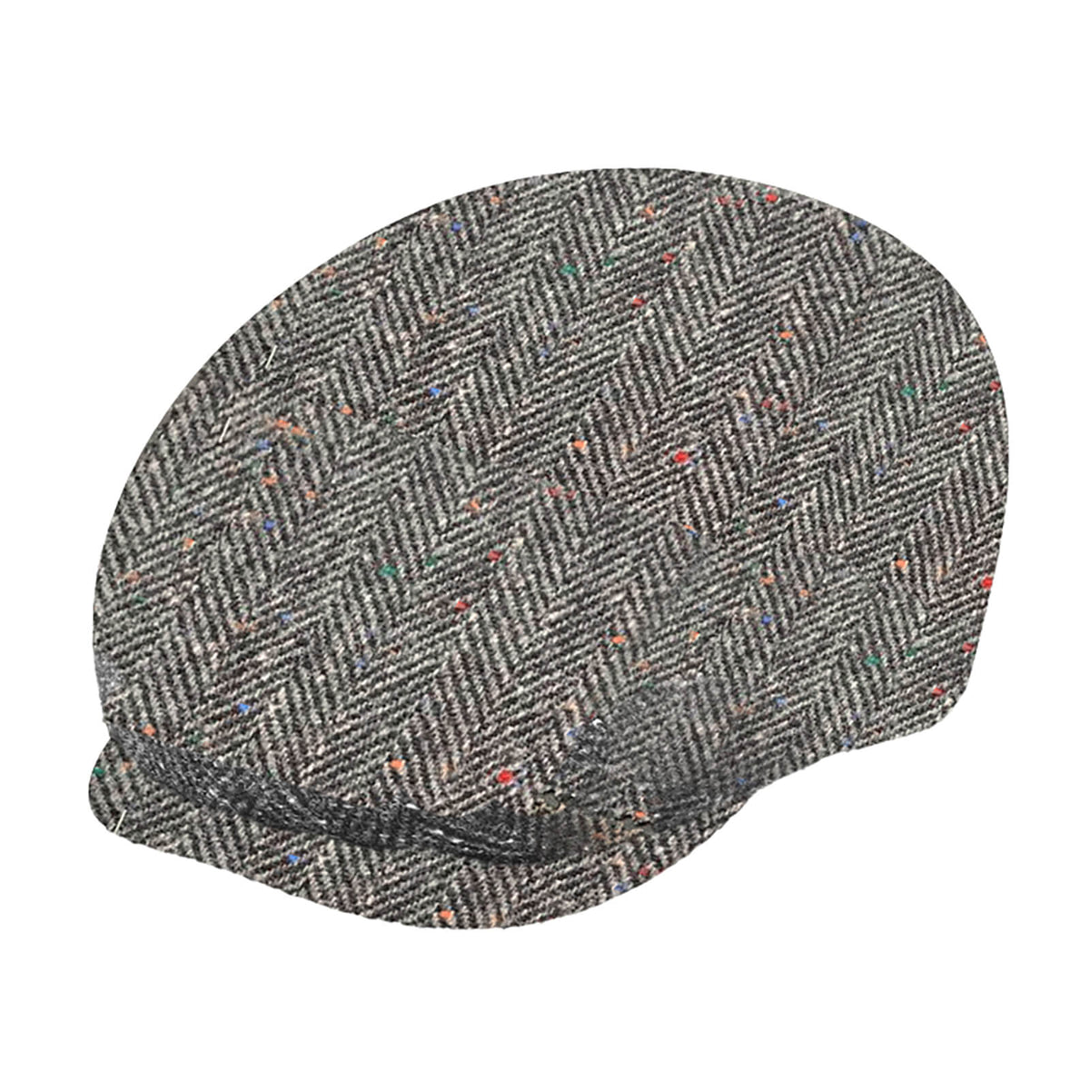Fiebig Flatcap Wolle Fischgrät Anthrazit