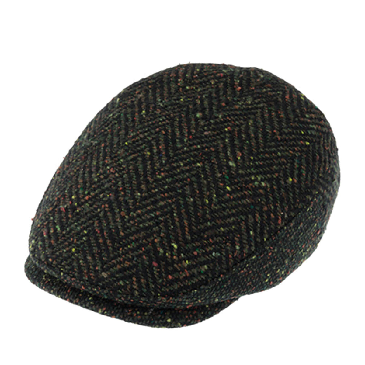 Fiebig Flatcap Wolle Herringbone Oliv
