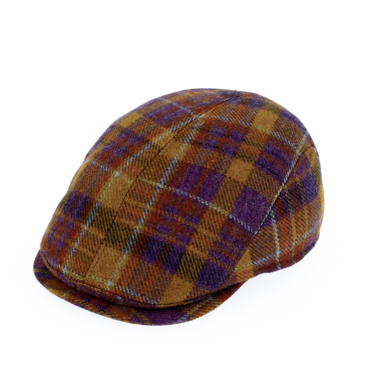 Fiebig Flatcap Shetlandwolle mit Ohrenklappen Curry