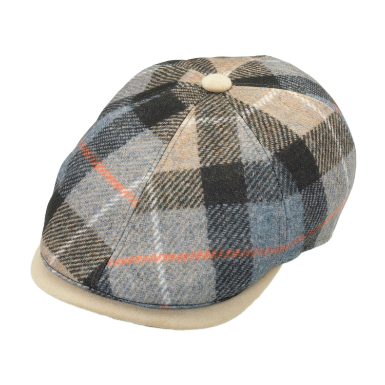 Fiebig 6-Panel Cap Wolle Karomuster Beige