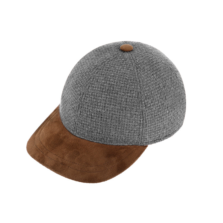 Fiebig Baseballcap Wollmix mit PU-Schirm Hellgrau