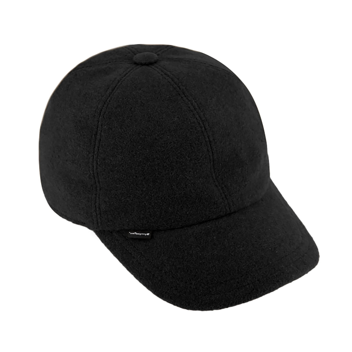 Fiebig Baseballcap Wolle uni Sympatex mit Ohrenklappen Schwarz