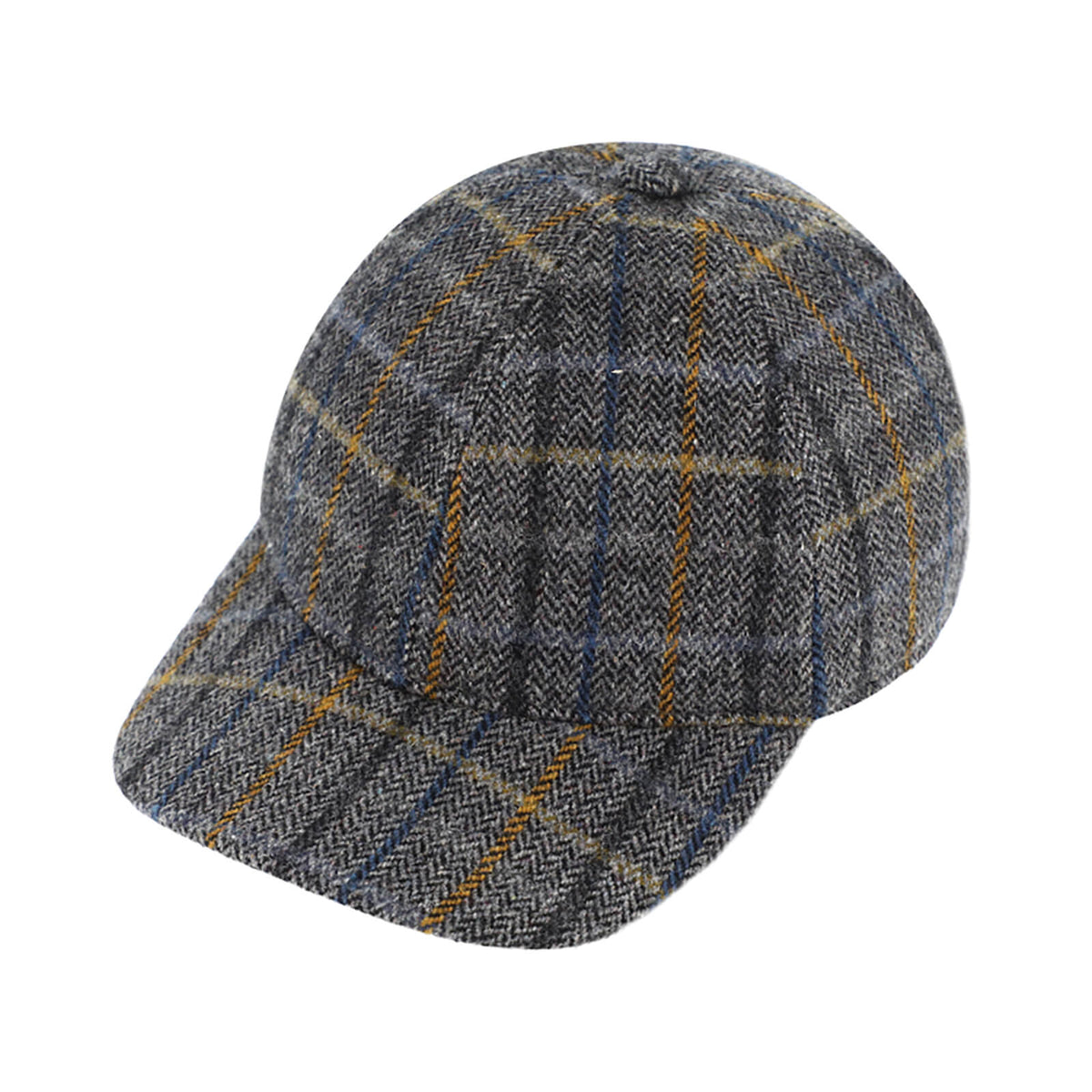 Fiebig Baseballcap Fischgrät bunte Streifen Anthrazit