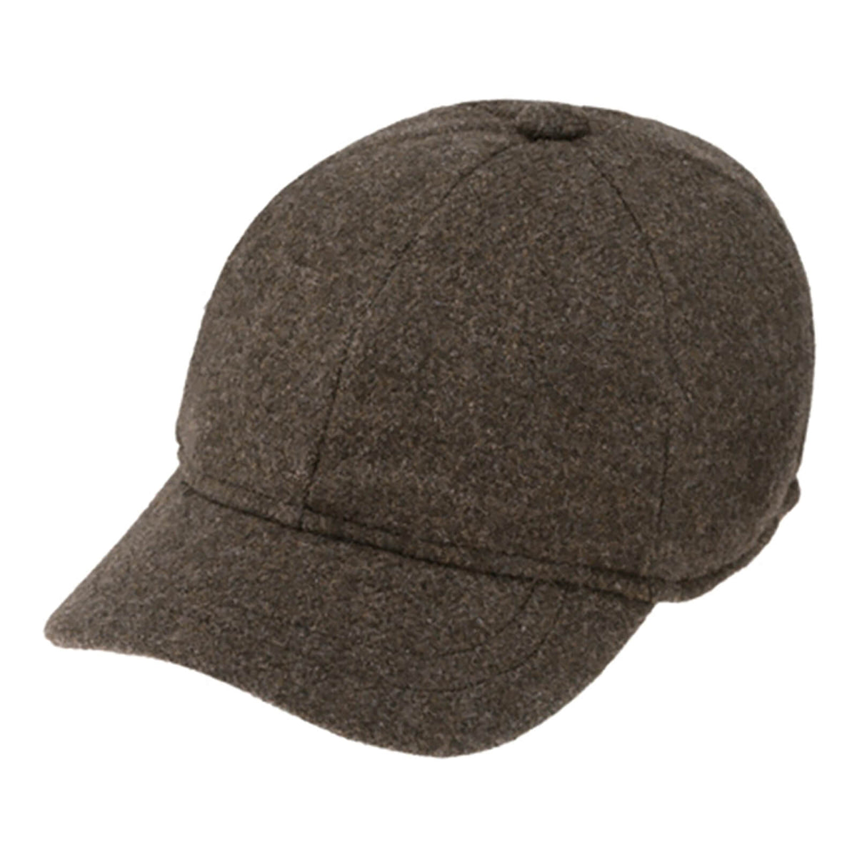 Fiebig Baseballcap Shetlandwolle melange Ohrenklappen Taupe