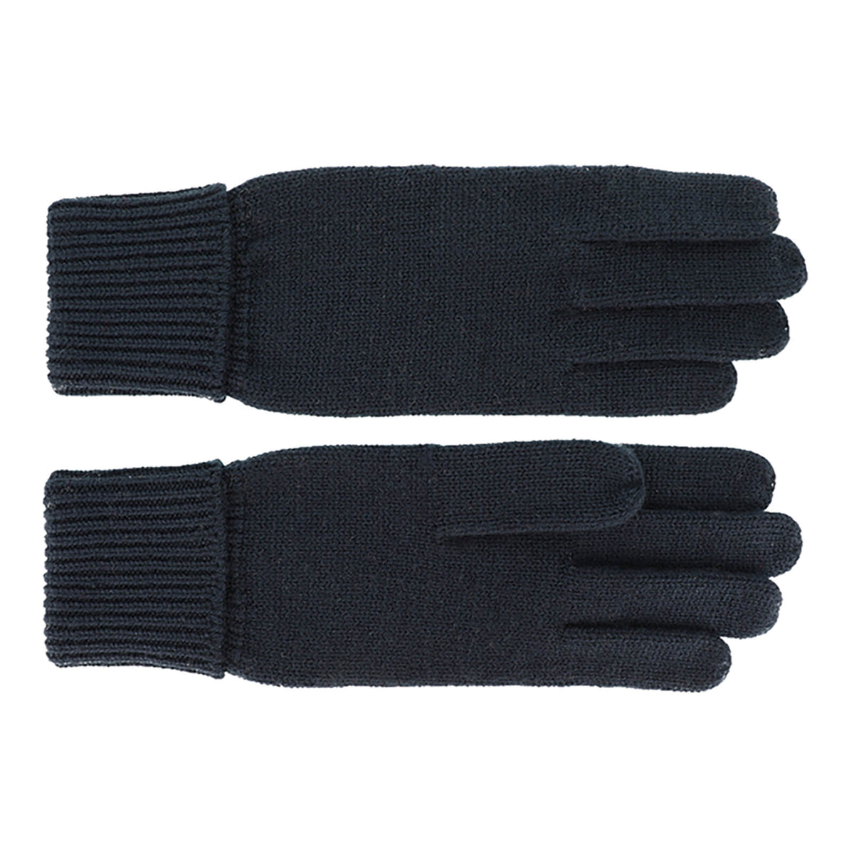 Fiebig Handschuhe Strick Merinowolle uni Marineblau