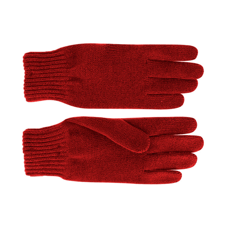 Fiebig Strickhandschuhe uni Rot