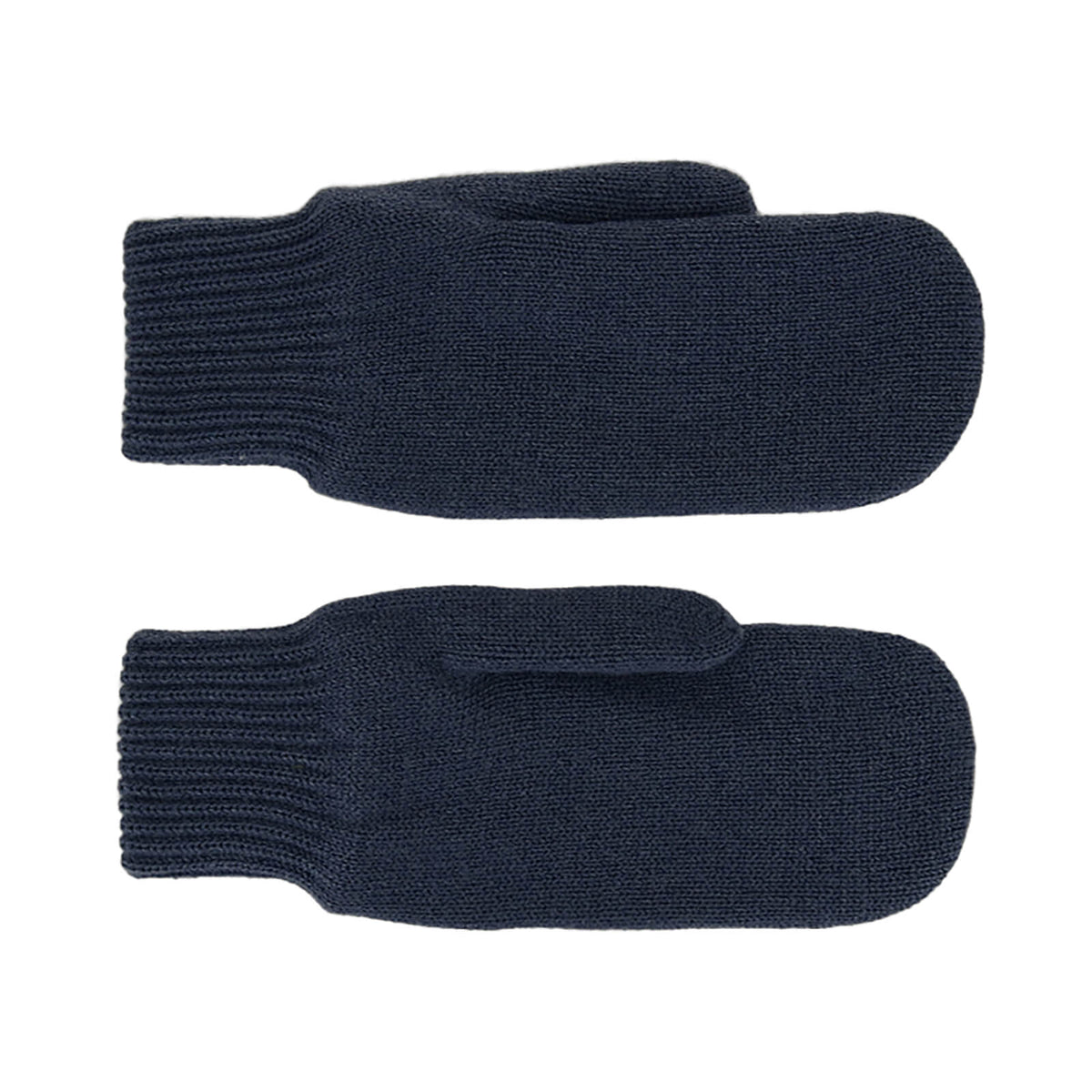 Fiebig Strickfäustling Flachstrick doppellagig Marineblau