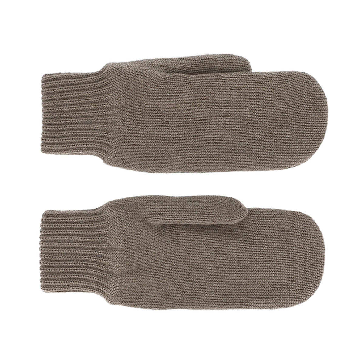 Fiebig Strickfäustling Flachstrick doppellagig Braun