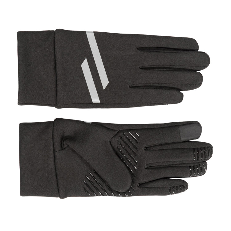 Fiebig Softshell Handschuh mit zwei reflektierenden Streifen Schwarz