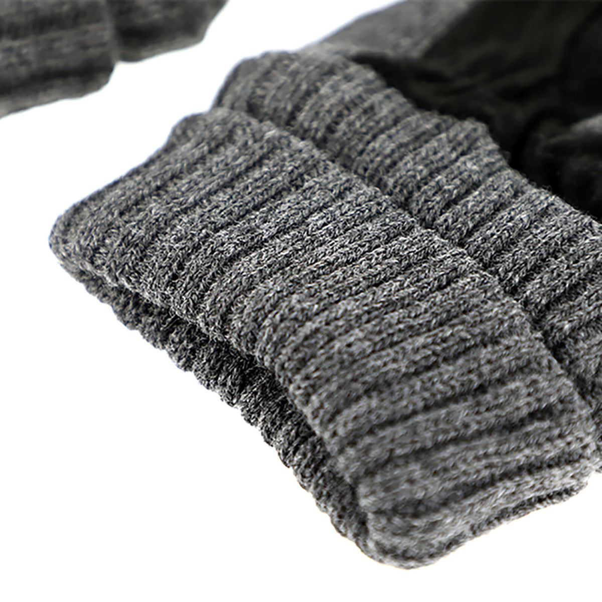 Fiebig Handschuhe Velours mit Strickbund Schwarz