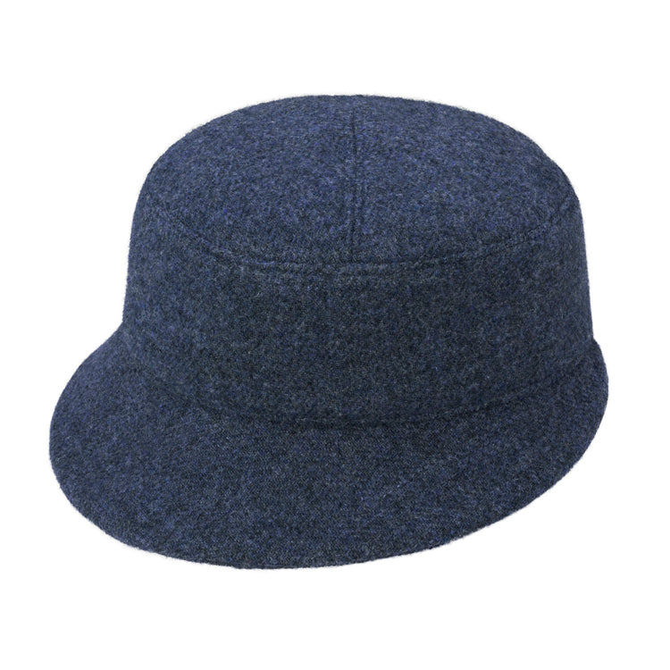 Fiebig Stoffhut Shetland melange Jeansblau