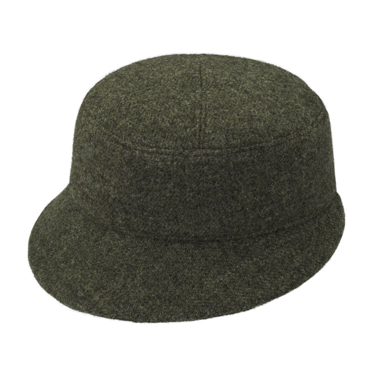 Fiebig Stoffhut Shetland melange Olivgrün