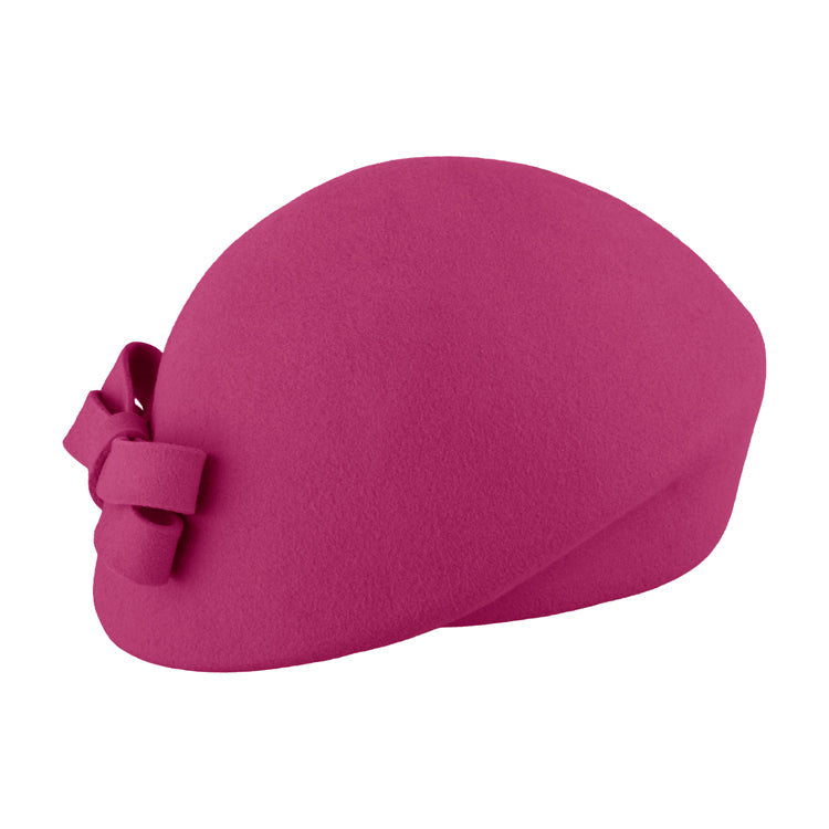 Fiebig Wollfilzhut Pillbox asymmetrisch uni – Cassis