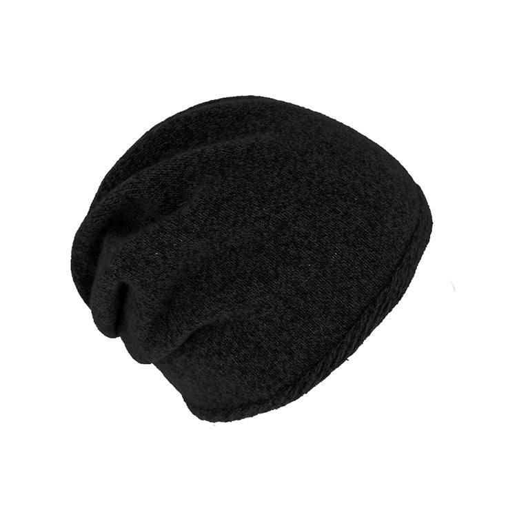 Fiebig Strickmütze Beanie Wolle melange – Anthrazit