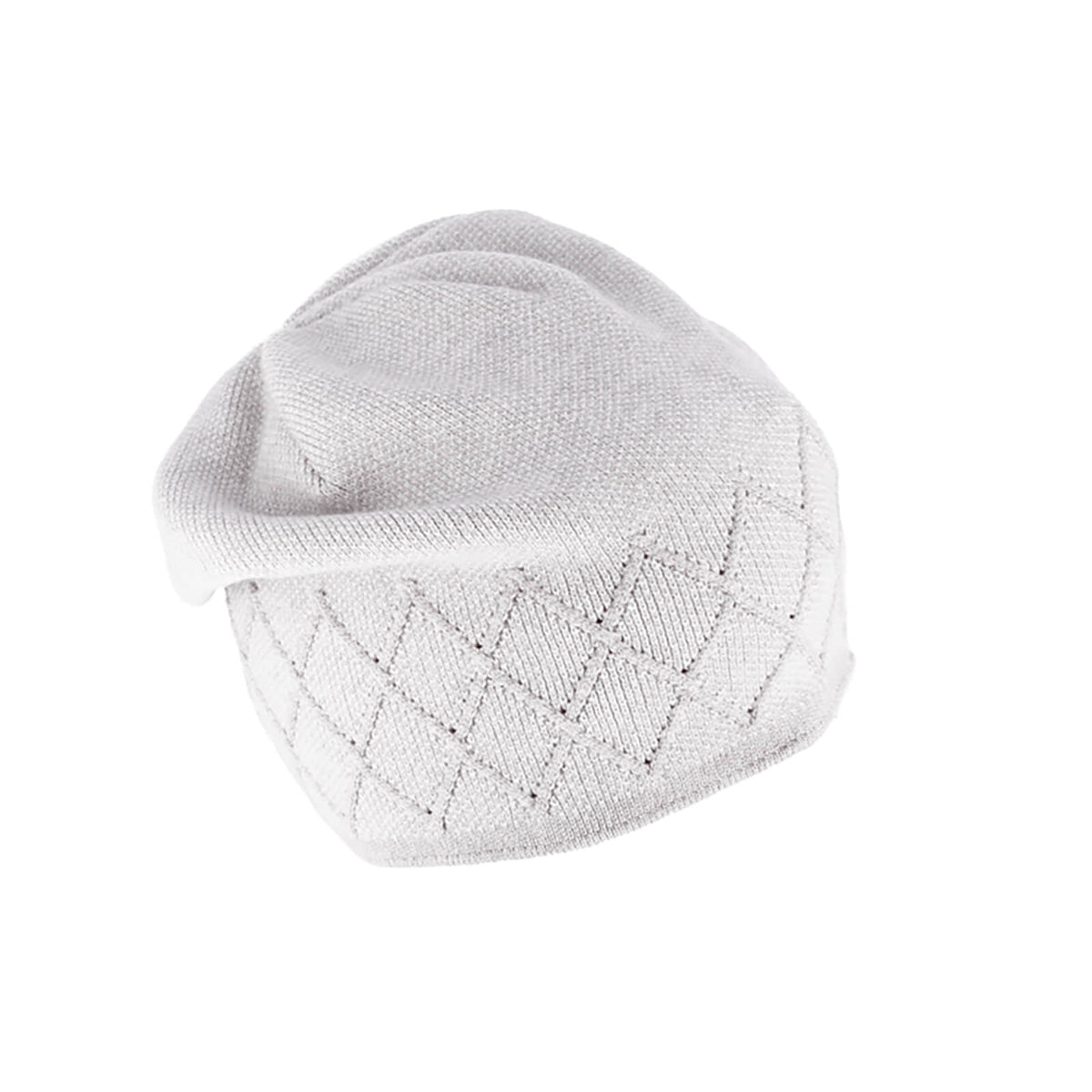 Fiebig Beanie Viskose Melange Rautenmuster