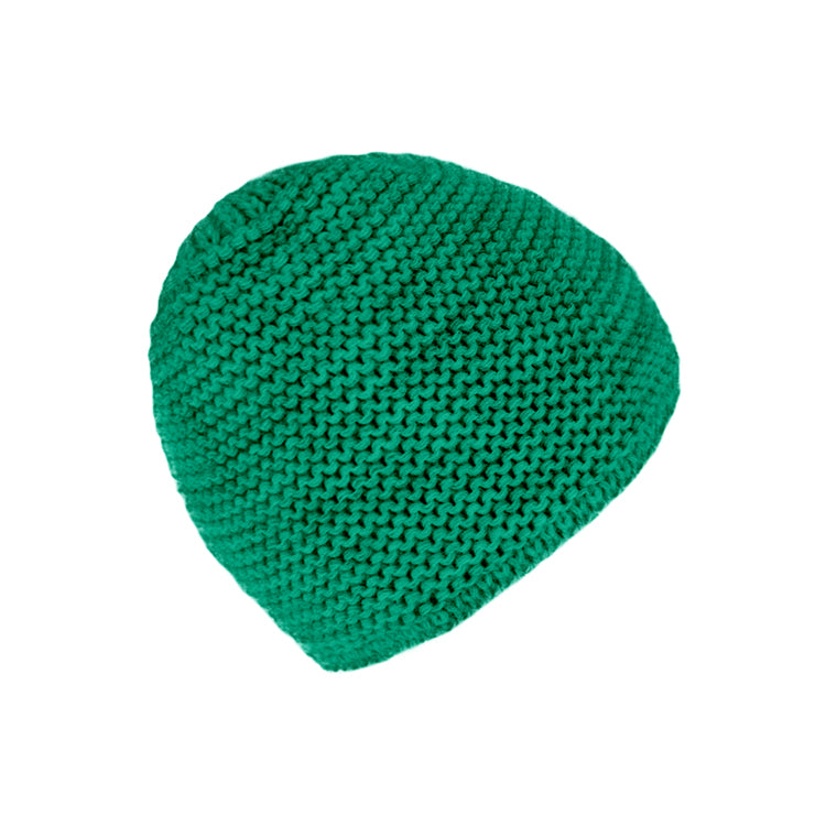 Fiebig Strickmütze Beanie Wolle uni Smaragd