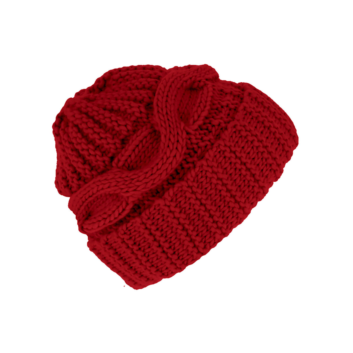 Fiebig Strickmütze mit Umschlag uni